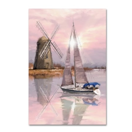 The Macneil Studio 'Windmill On The Marsh' Canvas Art,16x24